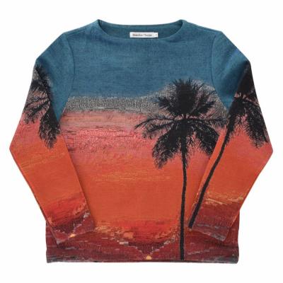 China Anti-wrinkle men fashion streetwear custom jacquard woven tapestry sweater for sale