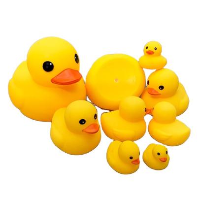 China 2021 New Product Custom PVC Cute Cartoon Rubber Duck Kids Bath Toy for sale