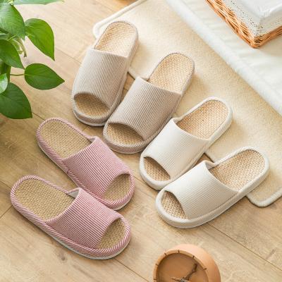 China Cozy Sweat-absorbent Bed Slippers Women Unisex Designer Home Linen Beach Shoes Harajuku Bohemian Style Slips Feminine Flip Flops for sale