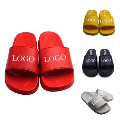 China CUSHIONING Large Size Customized Custom Made Women Unisex Outdoor Sandals House Print Design Slide Home Slippers For Men for sale