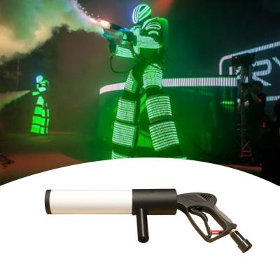 China Real Metal Cryo Confetti Cannon Hand DJ Equipment Light Throw BB Stage Smoke Hand Leads CO2 Gun Effect 490x290x108mm for sale