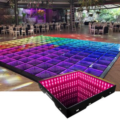 China Hotel Radio 1.22x1.22m Led Infinite Digital Starlit 3d Dance Floor Rental Awards for sale