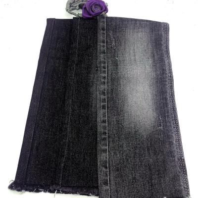 China Black Stretch 10.5oz Cotton Polyester Spandex Denim Fabric for sale