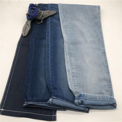 China Breathable Lightweight Tencel 5.5oz Deep Blue Polyester Spandex Viscous Denim for sale