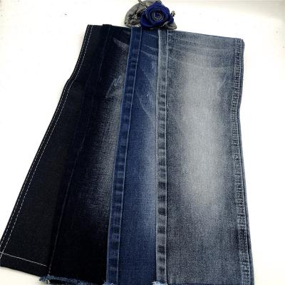 China Deep Blue Stretch 10oz Poly Cotton Rayon Spandex Denim Fabric For Spring Fall for sale