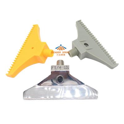 China LDSPRAY F1/4-SS 110MM Width Gray ABS Plastic Stainless Steel Flat Fan Purge Compressed Air Blowing Yellow Widened Blowing Nozzle for sale