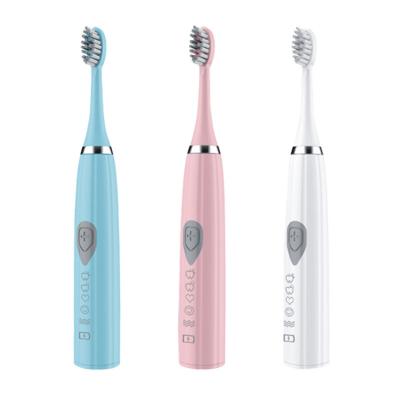 China Hot Selling Waterproof Ultrasonic Electric Adult In Use Durable Reusable Three Colors With 2 Speed ​​Adjustment Electric Toothbrush for sale