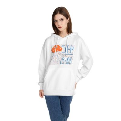 China Breathable Custom Printing Round Neck Solid Color Girls High Quality Casual Hoodies for sale