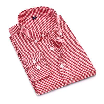 China 2022 New Product Non-ironing Anti-pilling Plaid Casual Shirts For Mens Blouse Homme for sale