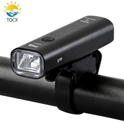 China Alumunium Alloy Customized Mountain Bicycle Front Light USB Charging Ride Night Waterproof Flashlight for sale