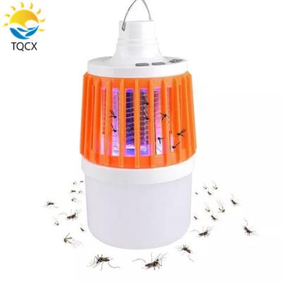 China New Design LED Electric Shock Mosquito Camping Light USB Rechargeable Hand Wall Hanging Camping Insect-repellent Lamp for sale