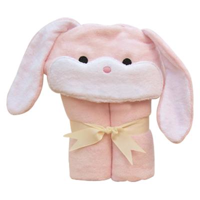 China 2016 Wholesale High Quality Soft Microfiber Baby Compressed Hooded Towel for sale