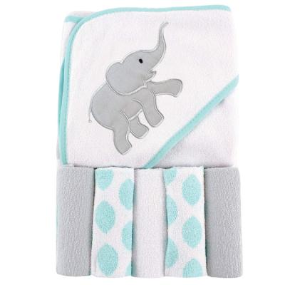 China Wholesale Breathable Baby Boy And Girls Microfiber Elephant Hooded Towel And Washcloths for sale