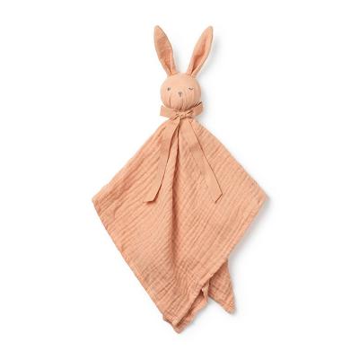 China Cute Towel Safe For Children Kindergarten And Baby Baby Supplies Comfort Towel Wind Cute Baby Sleep Skin-friendly Soft Newborn Rabbit Rabbit Gift for sale