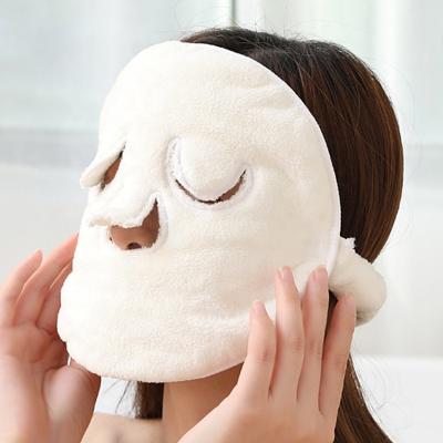 China Breathable Coral Fabric Face Spa Towel Mask Facial Towel Steam Facial Towel for sale