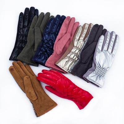 China Simple Warm Classic Winter Cold Resistant Sale Down Cloth Gloves For Women for sale