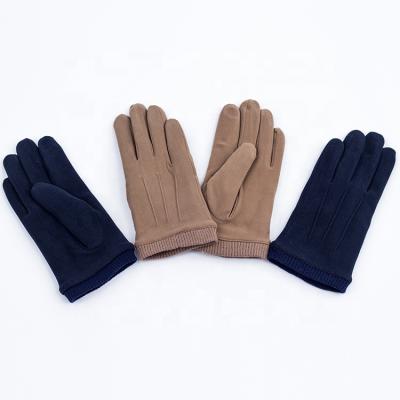 China Sale Men's Outdoor Riding Gloves Winter De-velvet Proof Single Touch Screen Warm Classic Cold Gloves for sale