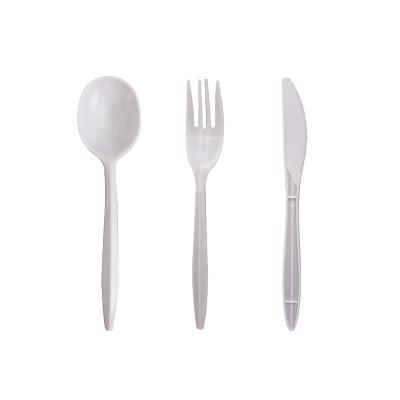 China Factory Wholesale Price Disposable Cornstarch Knife Disposable Fork And Spoon Food Grade Plastic Cutlery for sale