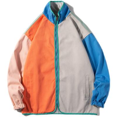 China M waterproof | 5XL plus size casual men's double-sided coat collar solid color autumn men's work jacket loose trend street color for sale