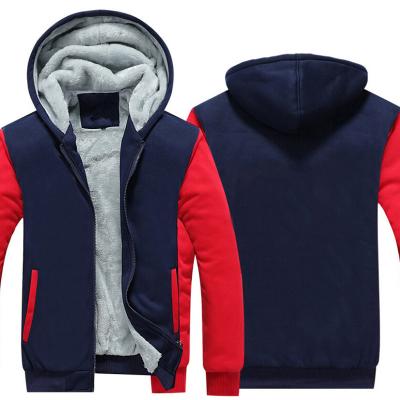 China Anti-wrinkle men's sportswear fleece hoodies anorak hoodie winter jacket thick coat men's thick woolen zipper pullover hoodies for sale