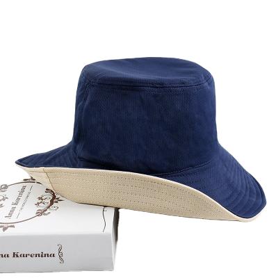 China New fashion fashion joker cotton satin age reduction breathable double-sided sunproof fisherman hat on both sides for sale