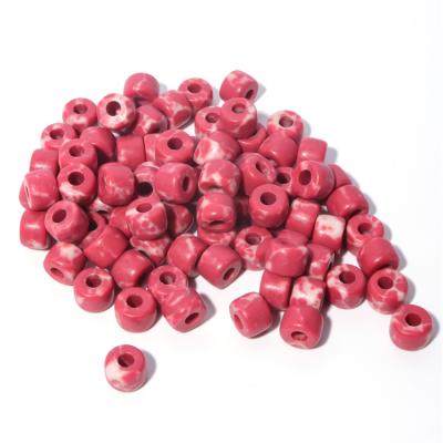 China Wholesale Natural Stone Loose Stone Beads Spotted White Dot Blue Handmade Forte Beads Accessories for sale