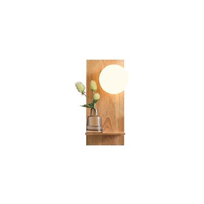 China Modern Super-Textured Decorative Night Light Minimalist Solid Wood Wall Lamp for sale