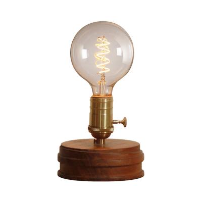 China Wooden Industrial Creative Atmosphere Lamp Bedside Lamp Solid Wood Table Lamp for sale