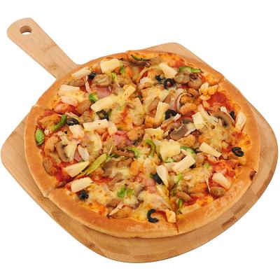 China Pizza Serving Wooden Cutting Plate Customizable Pizza Board with Handle Pizza Board for sale