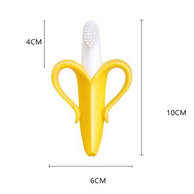 China Silicone BPA Free Silicone Teether Banana Toy Customized Logo And Packing PP Bag for sale