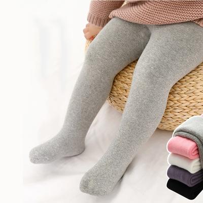 China Antibacterial Solid Colors Cute Ribbed Baby Warm Organic Cotton Kids Little Girl Pants Legging for sale