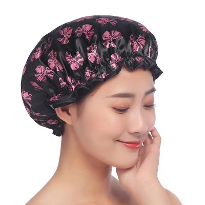 China Promotional Viable Shower Cap Women Waterproof Reusable Shower Cap Waterproof Reusable Shower Cap For Women for sale