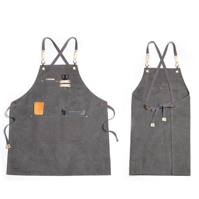 China Custom Chef Bib Apron Long Bib Apron Factory Made Stain Proof Apron With Adjustable Strap for sale