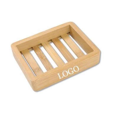 China Chinese high quality eco-friendly handmade custom logo bamboo wooden soap dish for bathroom for sale