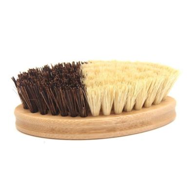 China Custom Logo High Quality Wooden Sisal Fruit Dish Brush Vegetable Cleaning Brush Viable For Kitchen for sale