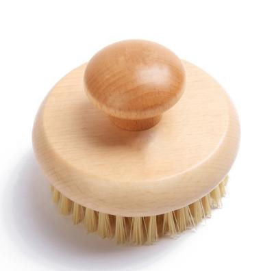 China All natural hot sale beech round soft short handle hair sisal boar stiffen nylon wooden pet bath brush for cleaning for sale