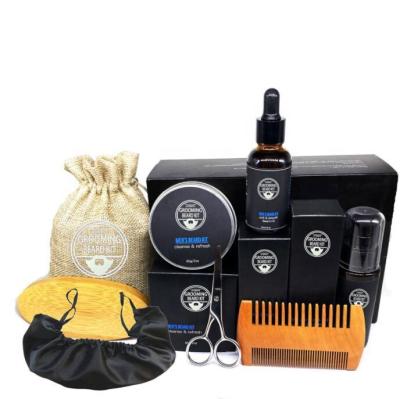 China Wholesale Custom Logo Wooden Beard Grooming Kit Bleaching for Men's Beard Care for sale