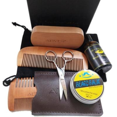 China Whitening High Quality Private Label Men Beard Grooming Kit with Beard Brush and Beard Oil for sale