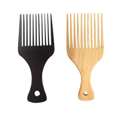 China Amazon Hots LOGO Mens Wooden Detangling Comb Custom Hair Afro Pick Comb For Travel for sale