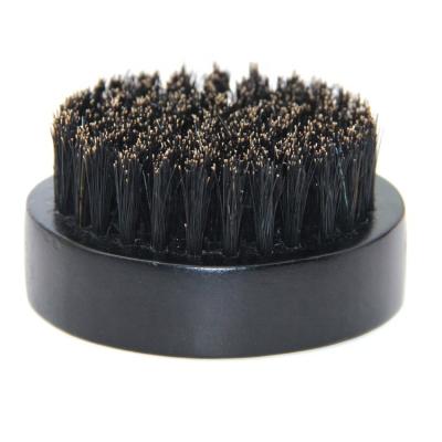 China Wholesale Custom Logo Private Label Black Boar Shaving Brush Bristle Sweep Natural Wooden Round Beard Brush For Men for sale