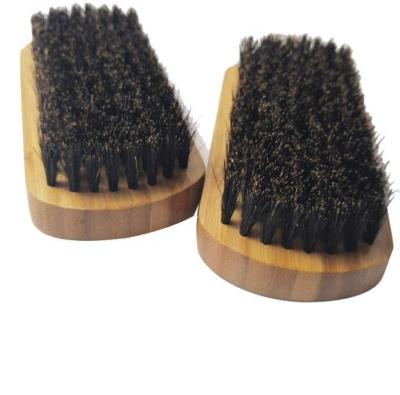 China Square Wooden Shaving Brush Private Label Boar Bristle Brush Beech Beard Brush For Men for sale