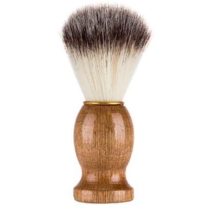 China Custom LOGO Nylon Facial Cleansing Brush Boar Bristle Wood Shaving Brush Wholesale Shaving Brush For Men for sale