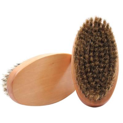 China Wooden Shaving Brush Private Label Handle Boar Bristle Shaving Brush 360 Wave Beard Brush For Men for sale