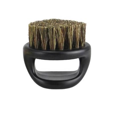 China Shaving Brush Wholesale Custom Round Ring Resin Handle Horse Hair Boar Beard Brush Plastic Handle Shaving Brush For Mens for sale