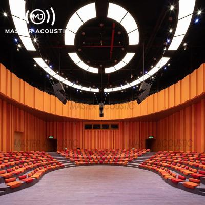 China Traditional Main Acoustic Slat Sound Barrier For Auditorium And Church Solid Wood Wall Panels MLS for sale