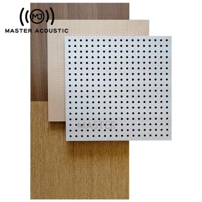 China Modern MDF Perforated Wooden Acoustic Panel 16-6 Sound Absorbing Panel For Ceiling for sale