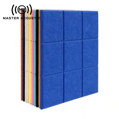 China Customized Modern Sound Absorbing Panel Wall Panel Polyester Sound Barrier 100 Piece Acoustic Soundproof Polyester Fiber for sale