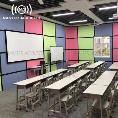 China Modern Key Acoustic Soundproof Polyester Sound Barrier Wall Panels For School for sale