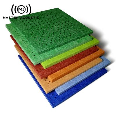 China Master Contemporary Acoustic Perforated PET Hole Polyester Acoustic Wall Panels for sale