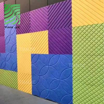 China Contemporary Master Acoustic V Grooved Polyester Sound Absorbing Wall Decorated Wall for sale